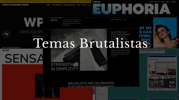 Los mejores temas brutalistas de WordPress para portafolios personales.