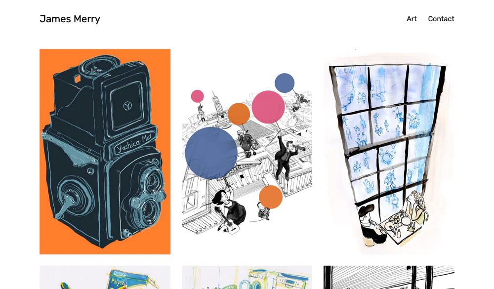 James Merry portfolio website.