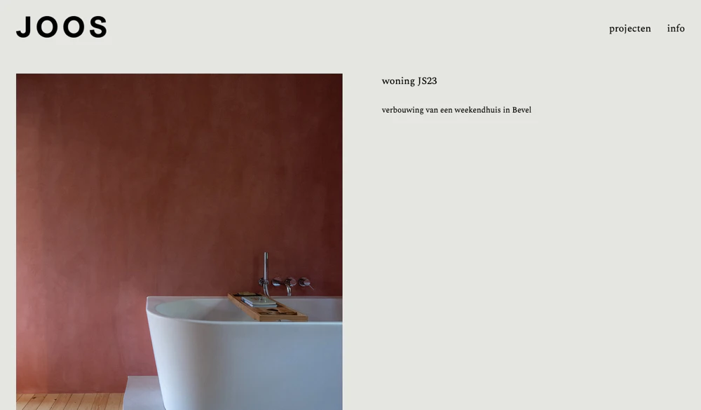 JOOS architectuur website.