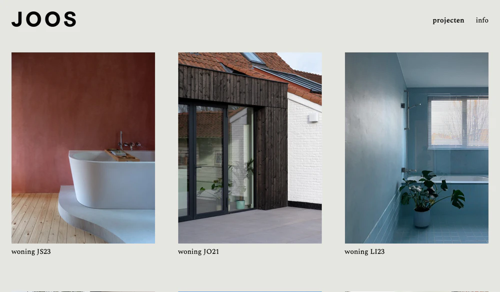 JOOS architectuur website.