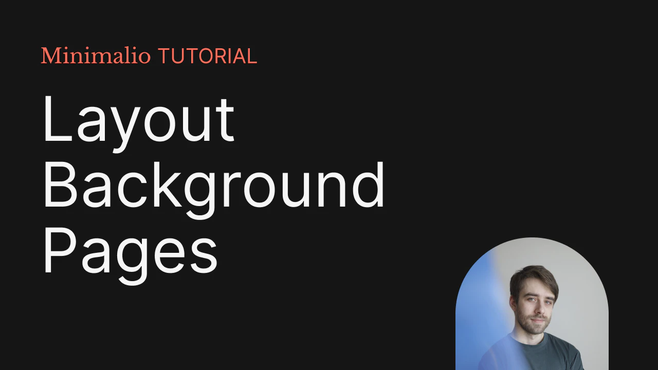 Theme layout, Page options and Background