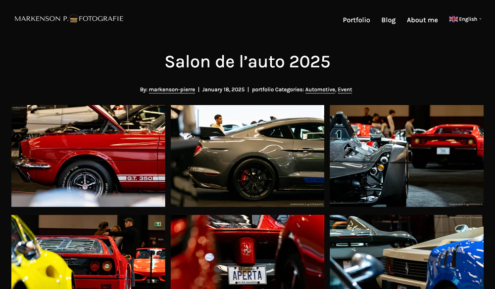 Markenson Photographer website portfolio.