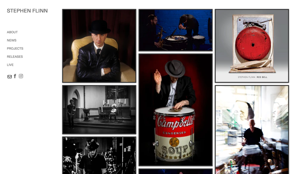 Stephen Finn portfolio website.
