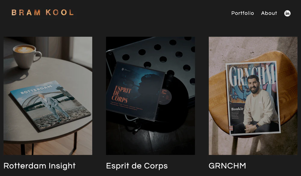 Website of graphic designer Bram Kool.